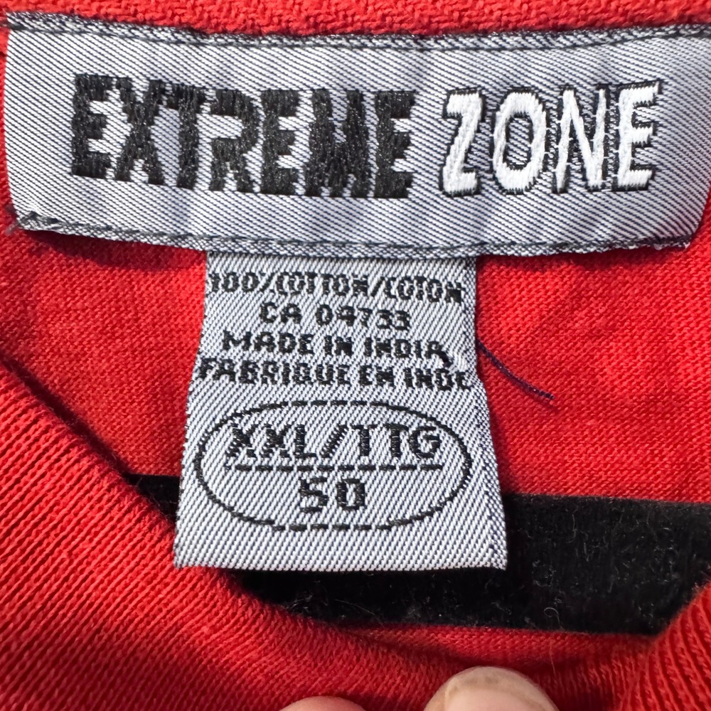 Extreme Zone Mens Red Graphic T Shirt Urban Microphone Hip Hop Rap XXL - Picture 3 of 3